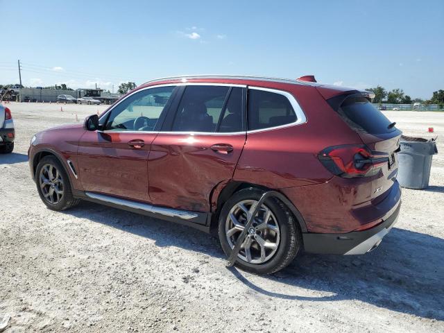 5UX43DP07N9K62928 - 2022 BMW X3 SDRIVE30I BURGUNDY photo 2