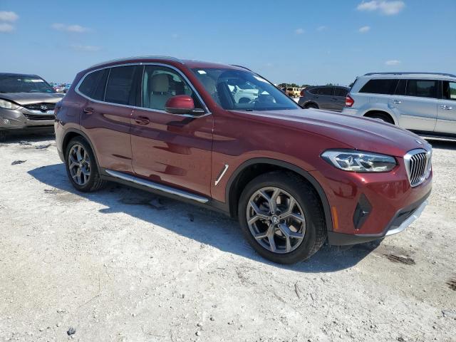 5UX43DP07N9K62928 - 2022 BMW X3 SDRIVE30I BURGUNDY photo 4