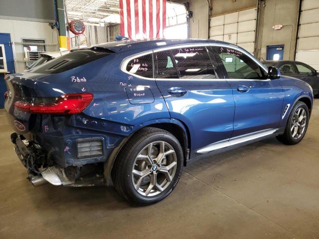 5UX2V1C02L9B48759 - 2020 BMW X4 XDRIVE30I BLUE photo 3