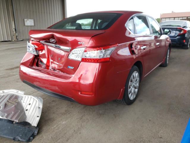 3N1AB7AP9EY285963 - 2014 NISSAN SENTRA SV S RED photo 4