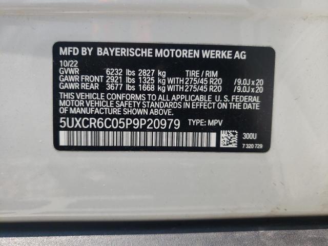 5UXCR6C05P9P20979 - 2023 BMW X5 XDRIVE40I 白色 照片 13
