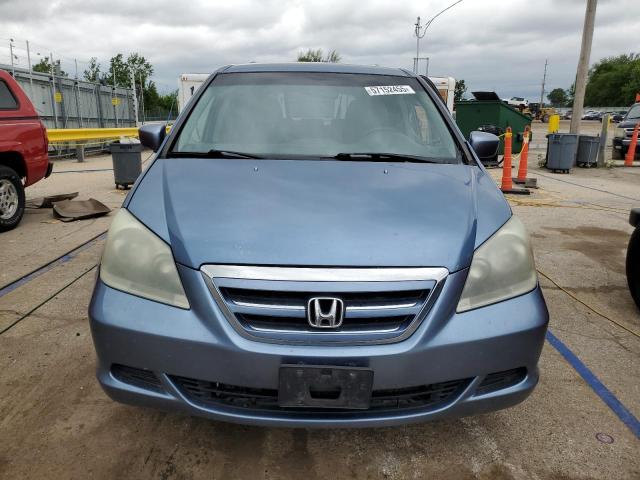 5FNRL38456B118806 - 2006 HONDA ODYSSEY EX BLUE photo 5