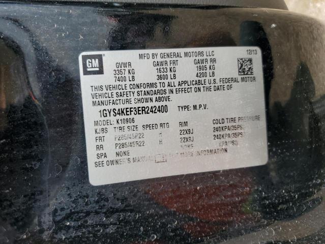 1GYS4KEF3ER242400 - 2014 CADILLAC ESCALADE ESV PLATINUM შავი ფოტო 13