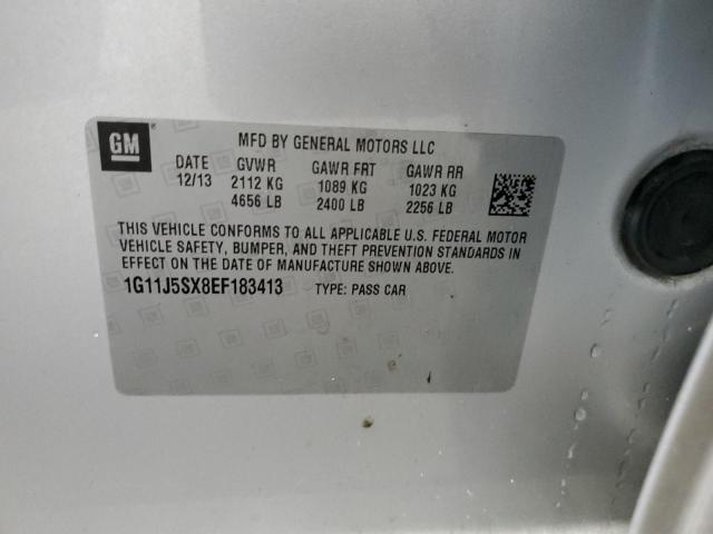 1G11J5SX8EF183413 - 2014 CHEVROLET MALIBU LTZ ვერცხლისფერი ფოტო 12