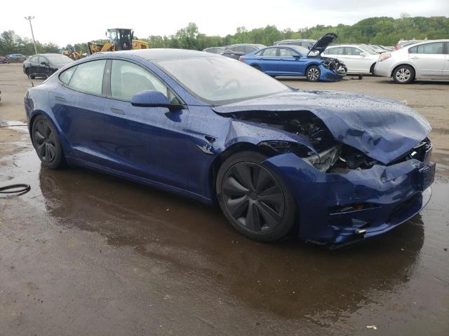 5YJSA1E59SF550219 - 2025 TESLA MODEL S BLUE photo 4