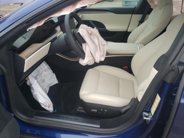 5YJSA1E59SF550219 - 2025 TESLA MODEL S BLUE photo 7