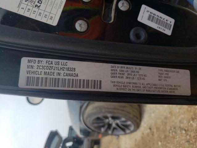 2C3CDZFJ1LH218328 - 2020 DODGE CHALLENGER R/T SCAT PACK BLACK photo 12