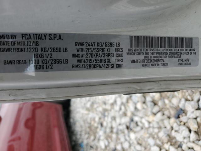 ZFBHRFBB3K6M05024 - 2019 RAM PROMASTER SLT WHITE photo 13