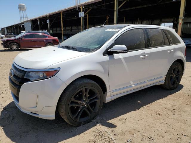 2FMDK4AK3DBC34605 - 2013 FORD EDGE SPORT WHITE photo 1