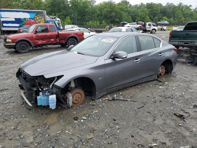 JN1EV7AR7KM592704 - 2019 INFINITI Q50 LUXE GRAY photo 1