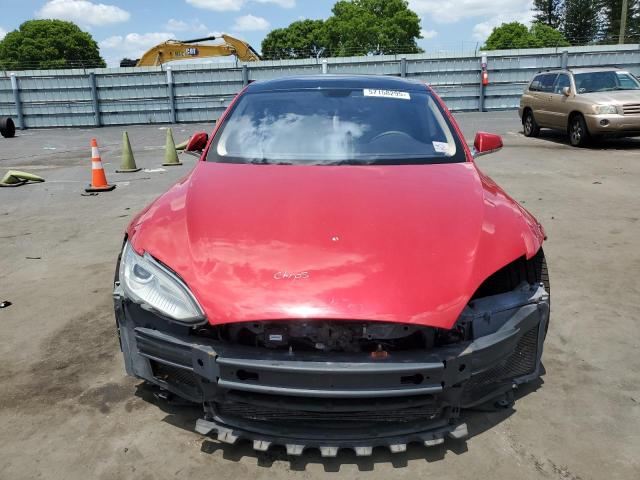 5YJSA1DP9DFP08936 - 2013 TESLA MODEL S RED photo 5