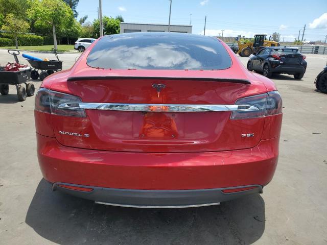 5YJSA1DP9DFP08936 - 2013 TESLA MODEL S RED photo 6