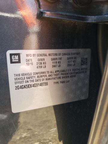 2G4GK5EX4G9148739 - 2016 BUICK REGAL 石墨色 照片 12