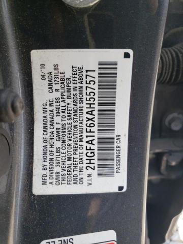 2HGFA1F6XAH557571 - 2010 HONDA CIVIC LX-S Graphit Foto 12