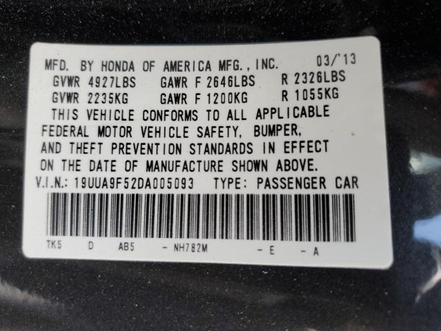 19UUA9F52DA005093 - 2013 ACURA TL TECH GRAY photo 12