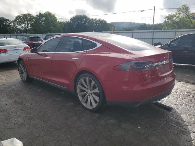 5YJSA1H13EFP60683 - 2014 TESLA MODEL S Червоний фото 2