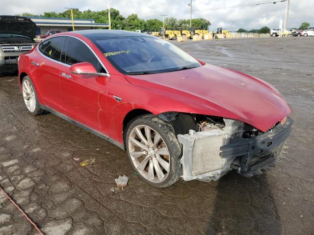 5YJSA1H13EFP60683 - 2014 TESLA MODEL S Червоний фото 4