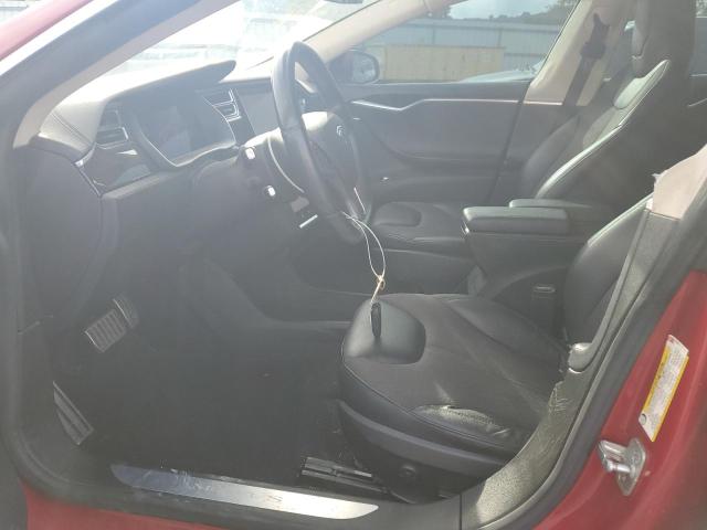 5YJSA1H13EFP60683 - 2014 TESLA MODEL S Червоний фото 7