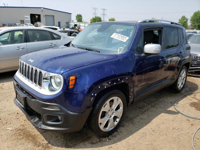 ZACCJADT5GPC77655 - 2016 JEEP RENEGADE LIMITED BLUE photo 1