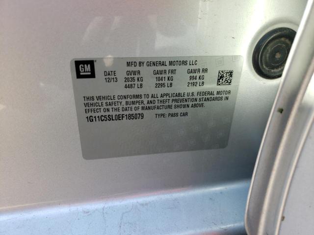 1G11C5SL0EF185079 - 2014 CHEVROLET MALIBU 1LT 银色 照片 12