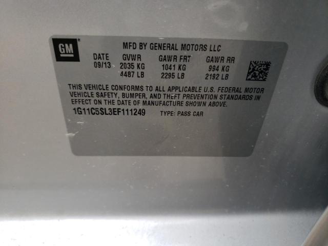 1G11C5SL3EF111249 - 2014 CHEVROLET MALIBU 1LT 银色 照片 13