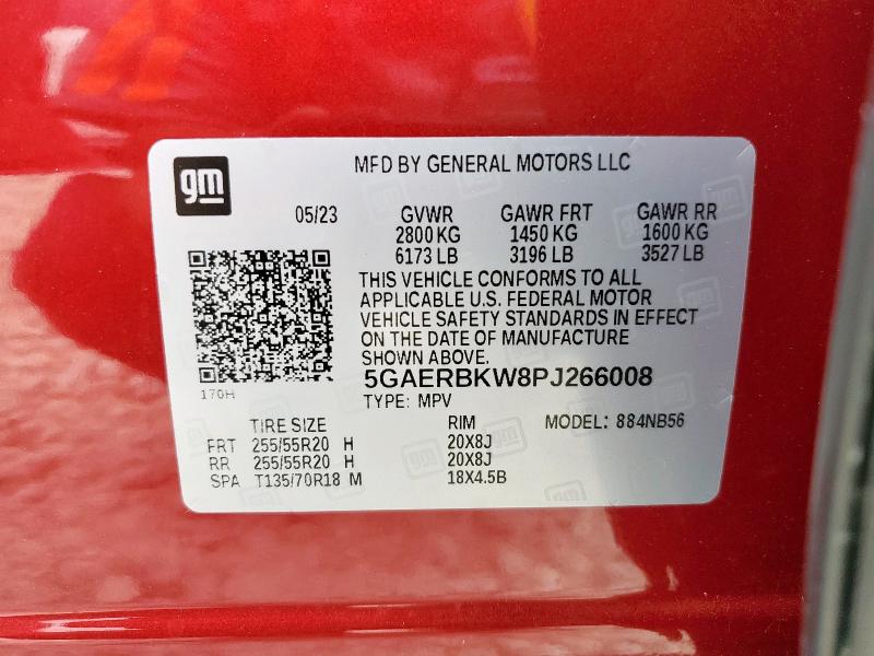 5GAERBKW8PJ266008 - 2023 BUICK ENCLAVE ESSENCE 红色 照片 14
