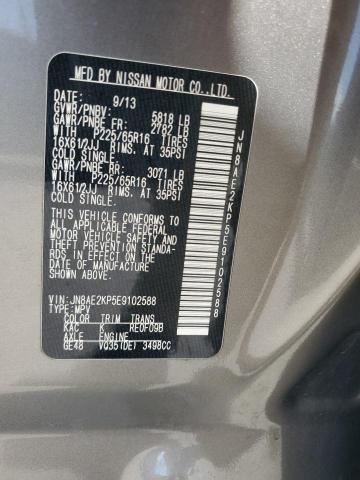 JN8AE2KP5E9102588 - 2014 NISSAN QUEST S Boz foto 14