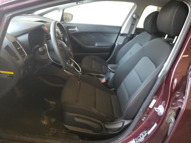 3KPFK4A73HE028126 - 2017 KIA FORTE LX MAROON photo 7