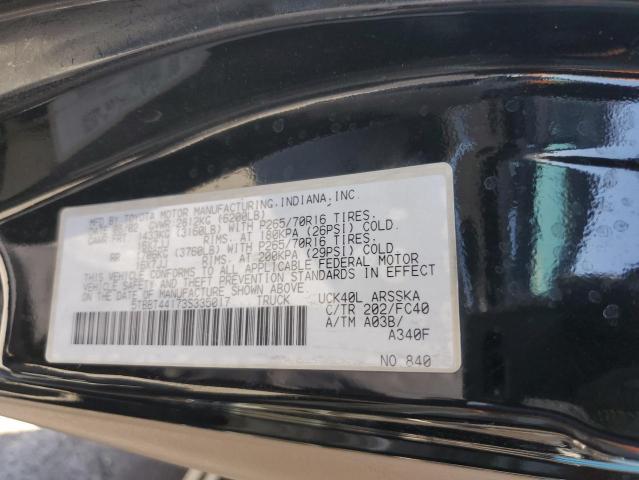 5TBBT44173S335017 - 2003 TOYOTA TUNDRA ACCESS CAB SR5 BLACK photo 13