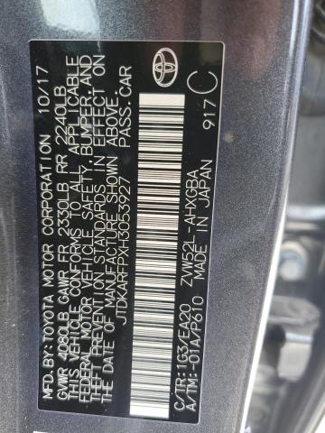 JTDKARFPXH3053927 - 2017 TOYOTA PRIUS PRIM GRAY photo 12