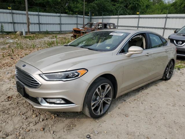 3FA6P0D9XHR304954 - 2017 FORD FUSION TITANIUM BEIGE photo 1