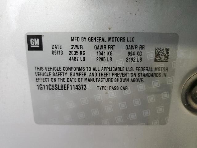 1G11C5SL8EF114373 - 2014 CHEVROLET MALIBU 1LT ვერცხლისფერი ფოტო 13