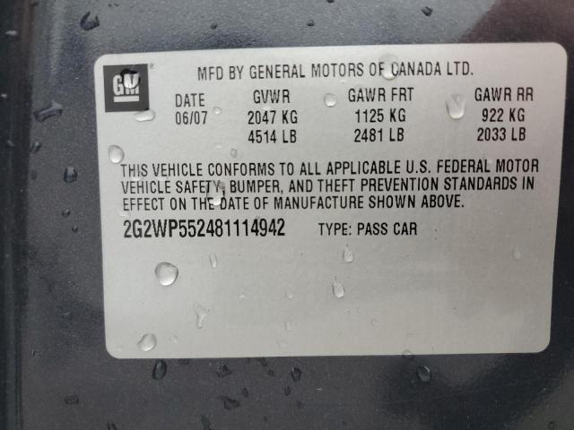 2G2WP552481114942 - 2008 PONTIAC GRAND PRIX 灰色 照片 13