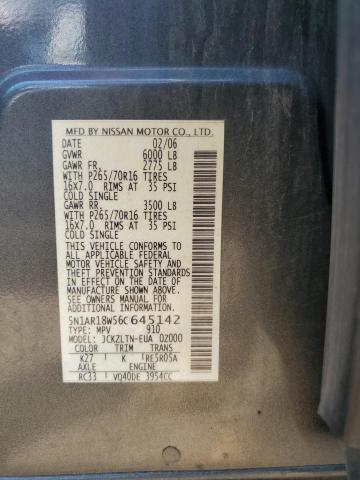 5N1AR18W56C645142 - 2006 NISSAN PATHFINDER LE GRAY photo 13