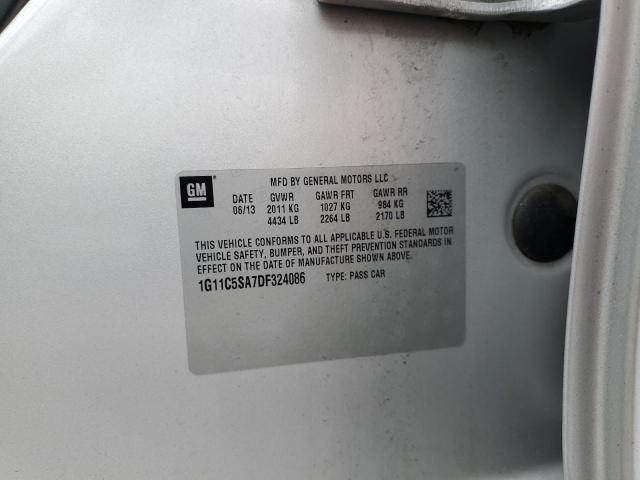 1G11C5SA7DF324086 - 2013 CHEVROLET MALIBU 1LT SILVER photo 12