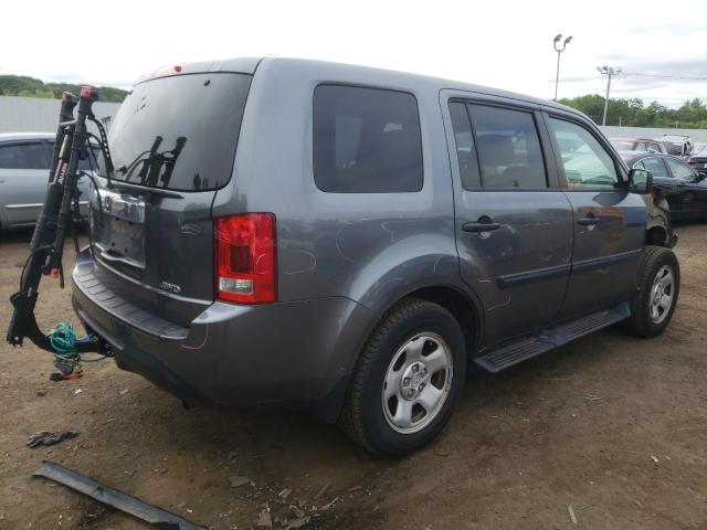 5FNYF4H2XDB056954 - 2013 HONDA PILOT LX GRAY photo 3