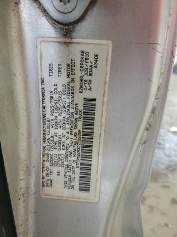 5TESM92N32Z109856 - 2002 TOYOTA TACOMA XTRACAB PRERUNNER ვერცხლისფერი ფოტო 12