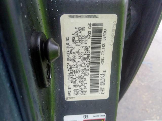 5YFBU4EE2DP085573 - 2013 TOYOTA COROLLA BASE  照片 10