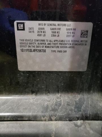 1G11F5SL4FF296730 - 2015 CHEVROLET MALIBU LTZ შავი ფოტო 12