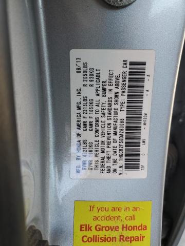 1HGCR2F58DA280088 - 2013 HONDA ACCORD SPORT ვერცხლისფერი ფოტო 12