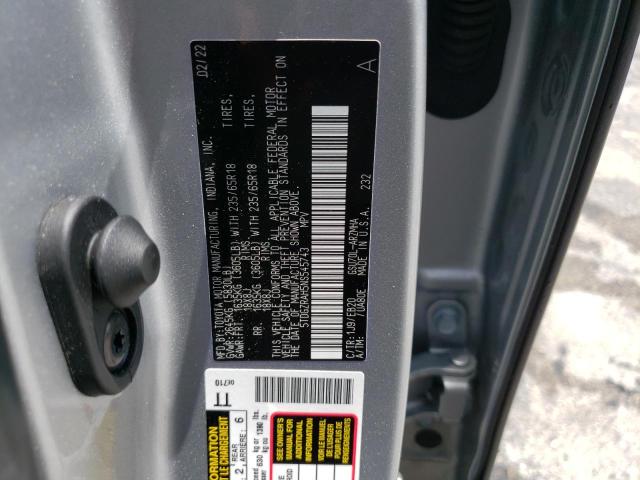 5TDGZRAH5NS545743 - 2022 TOYOTA HIGHLANDER XLE SILVER photo 14