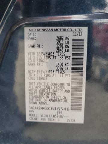 5N1AR2MM6DC616546 - 2013 NISSAN PATHFINDER S BLUE photo 13