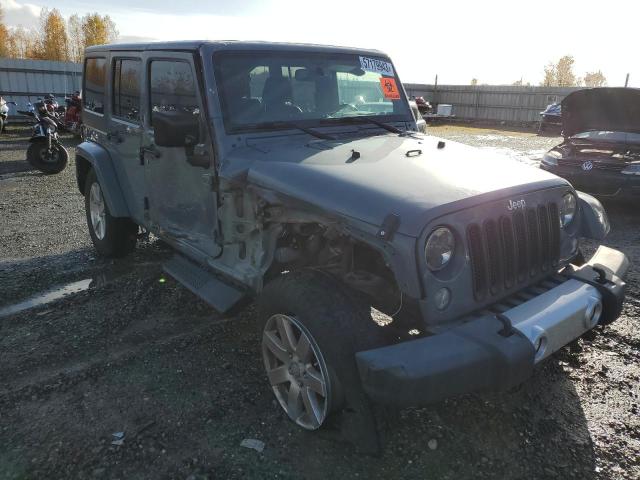 1C4BJWEG0FL515859 - 2015 JEEP WRANGLER U SAHARA GRAY photo 1