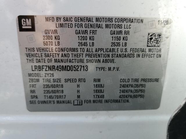 LRBFZNR49MD052713 - 2021 BUICK ENVISION ESSENCE أبيض صورة 14