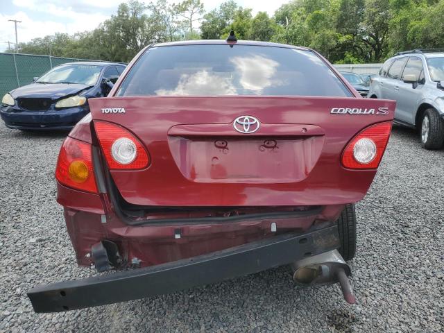 1NXBR32E63Z184037 - 2003 TOYOTA COROLLA S CE RED photo 6