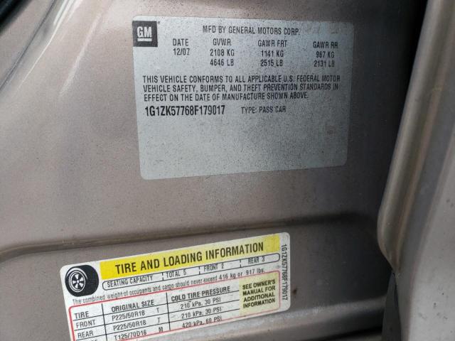 1G1ZK57768F179017 - 2008 CHEVROLET MALIBU LTZ Qızıl foto 13