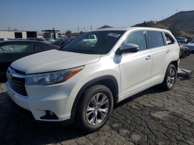 5TDKKRFH0FS070365 - 2015 TOYOTA HIGHLANDER XLE WHITE photo 1