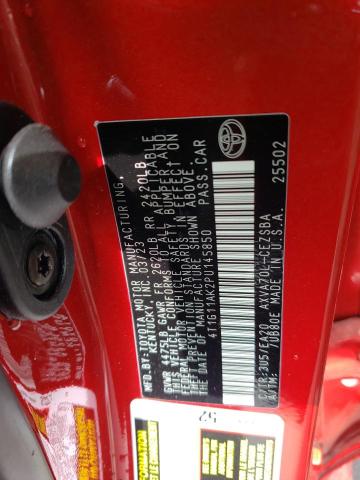 4T1G11AK2PU145850 - 2023 TOYOTA CAMRY SE NIGHT SHADE RED photo 12