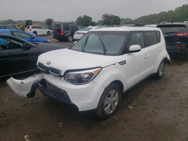 KNDJN2A23F7169253 - 2015 KIA SOUL WHITE photo 1