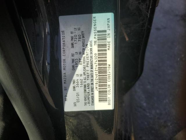 JM1BJ246121474309 - 2002 MAZDA PROTEGE PR5 黑色 照片 12